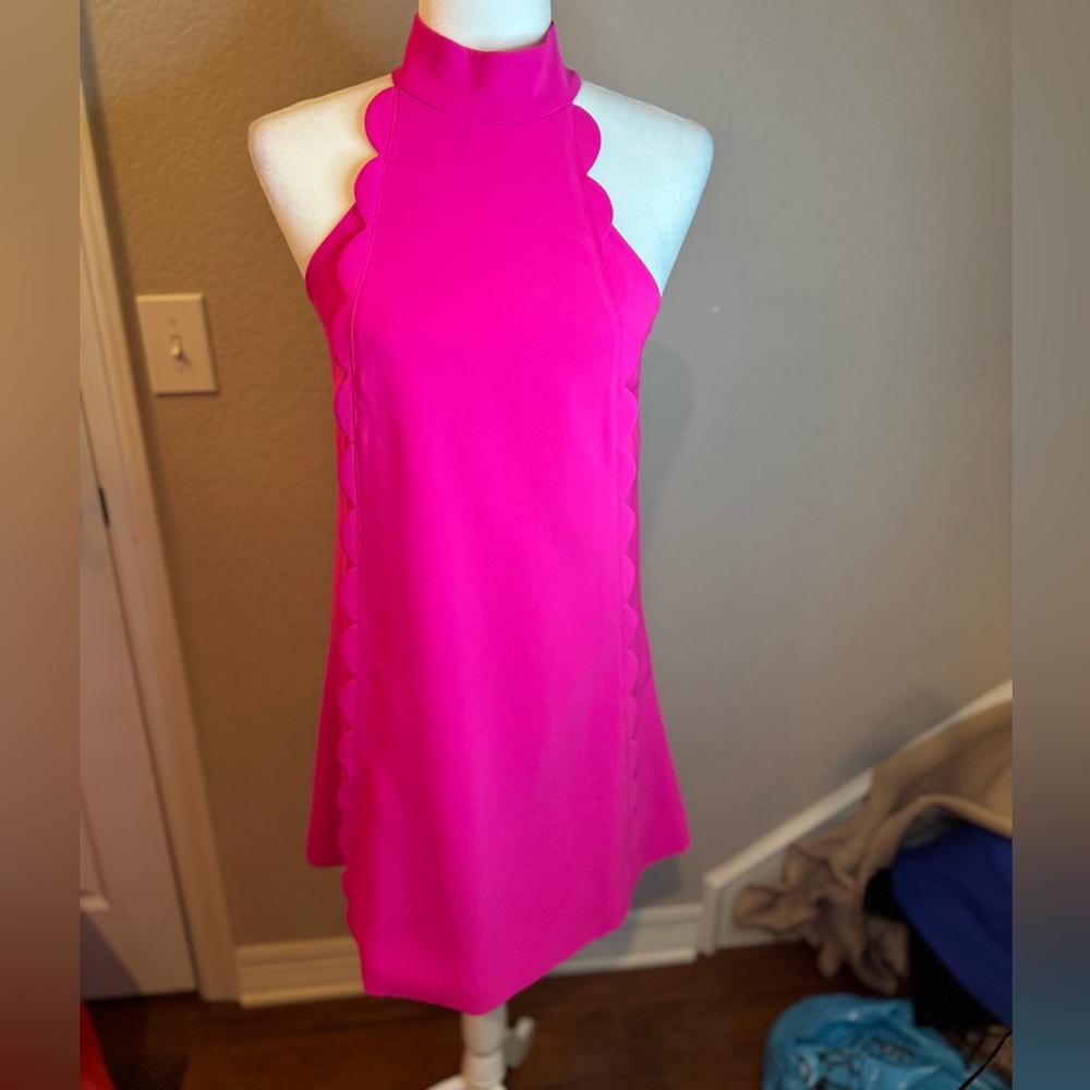 Ted Baker high neck scalloped trapeze dress Size 0 (fits size 2 US)